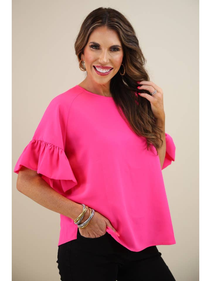 Jess Lea - Wholesale Blouse - Women's - Rebecca Ruffle Sleeve Top8