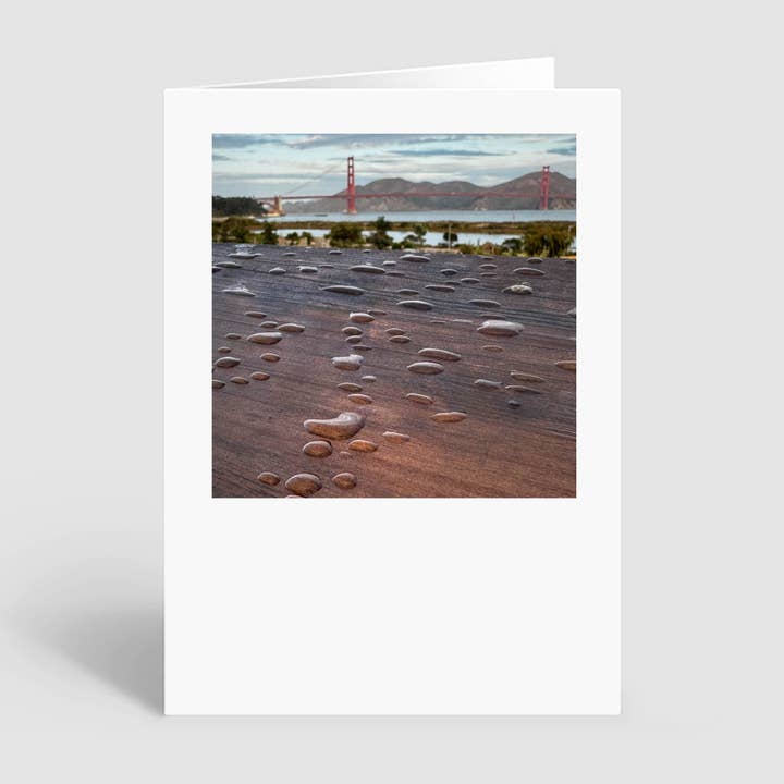 Greeting Card of a Heart-shaped Water Droplet & GG Bridge for wholesale by HeartSFound