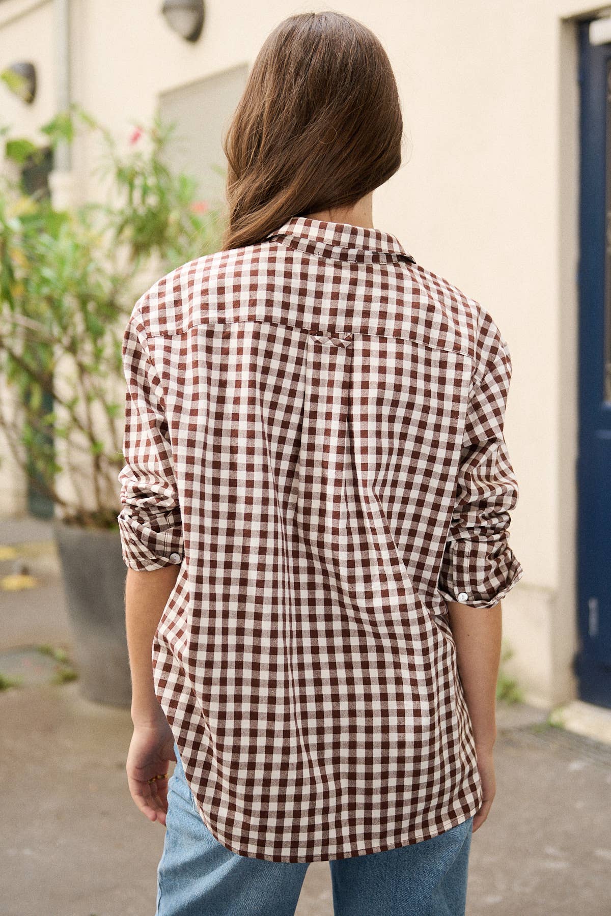 Nathael Paris - Wholesale Shirt - Women's - Loose-fit gingham print cotton shirt9