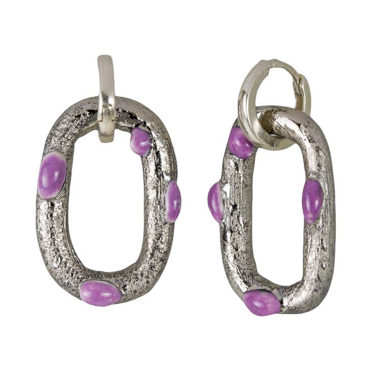 "Vivian" Hoops Com Charme Maxi por atacado de FreakyFoxx porcelain