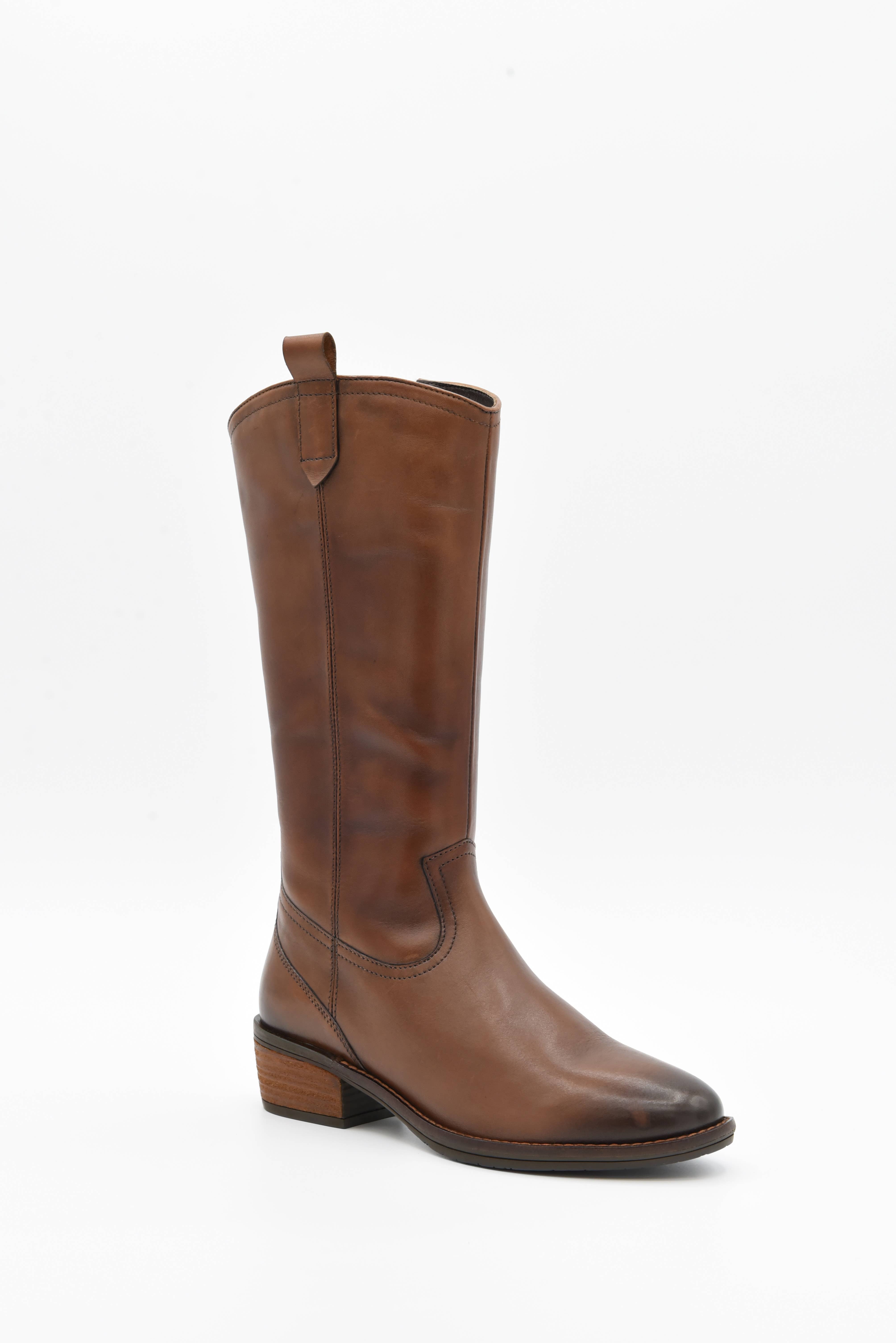 ROSA AMADA - Wholesale Boots - Women's - High Leather Boot With Low Block Heel1