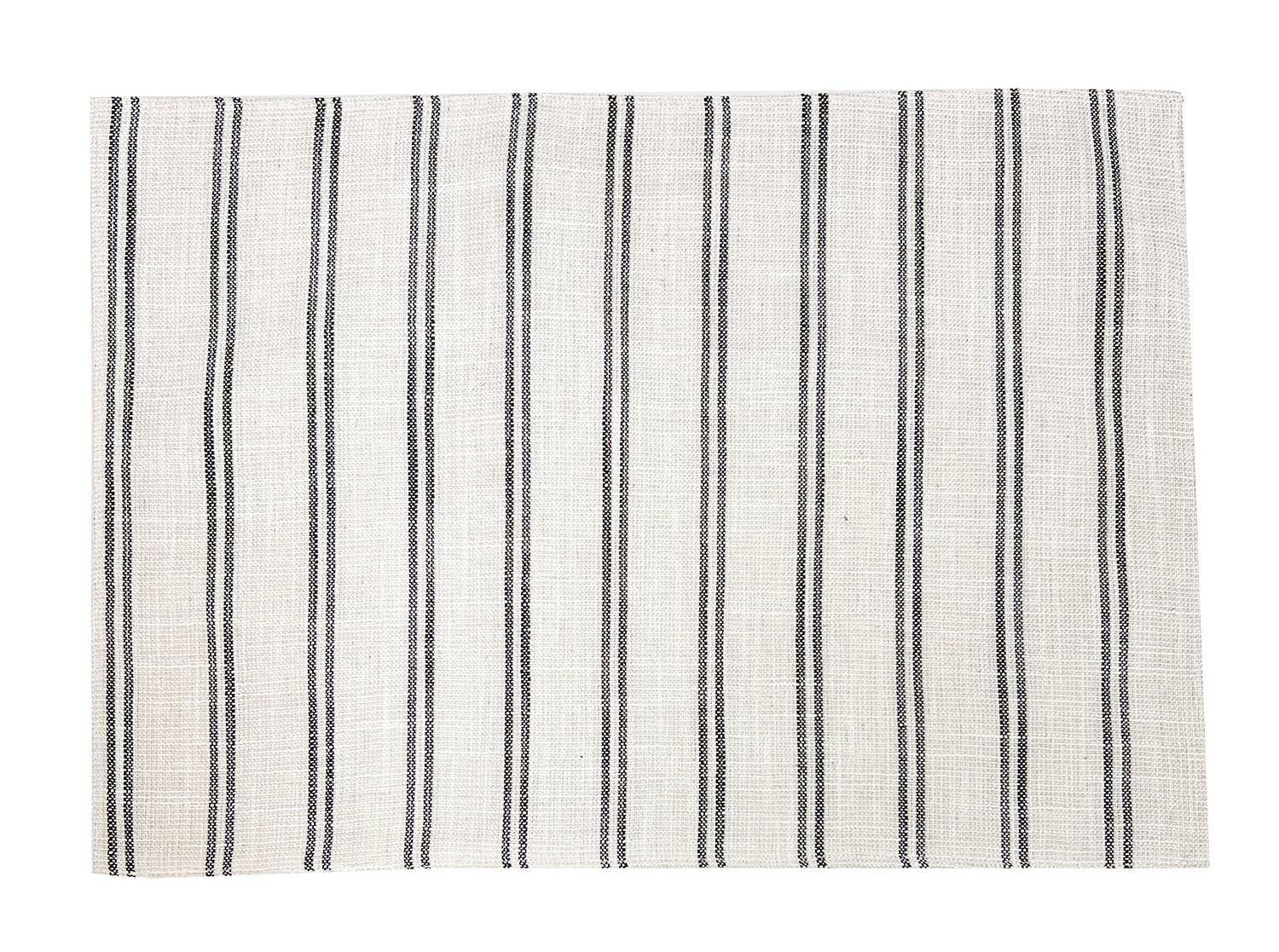 Fennco Styles - Vente Sets de table - Napperon moderne à rayures en lin et polyéthylène9