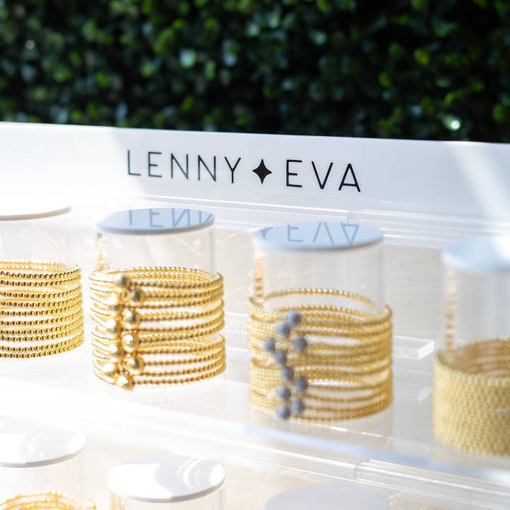 Lenny & Eva - Wholesale Beaded Bracelet - Collection Pack - Gold Beaded Bracelet Pack with Display