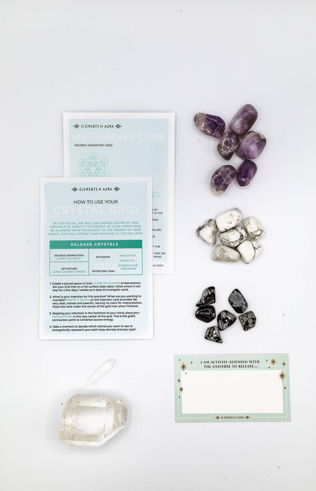 Elements of Aura - Wholesale Spiritual Stone/Crystal - Release Crystal Grid - A Manifesting Starter Kit2