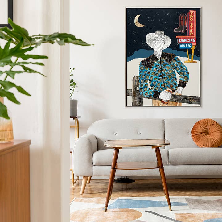 Canvas Art | Western Cowboy Wall Art | BOURBON & BOOTS for wholesale by Dolan Geiman