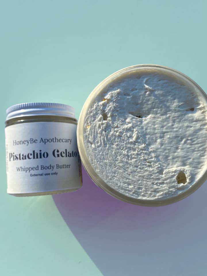 Pistachio Gelato Body Butter for wholesale by HoneyBe Apothecary