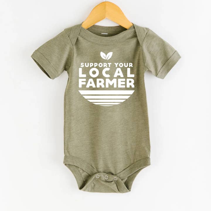 Nature Supply Co - Wholesale Bodysuit (Non-Footed) - Baby - Farm Baby Bodysuit – Support Your Local Farmer Short Sleeve5