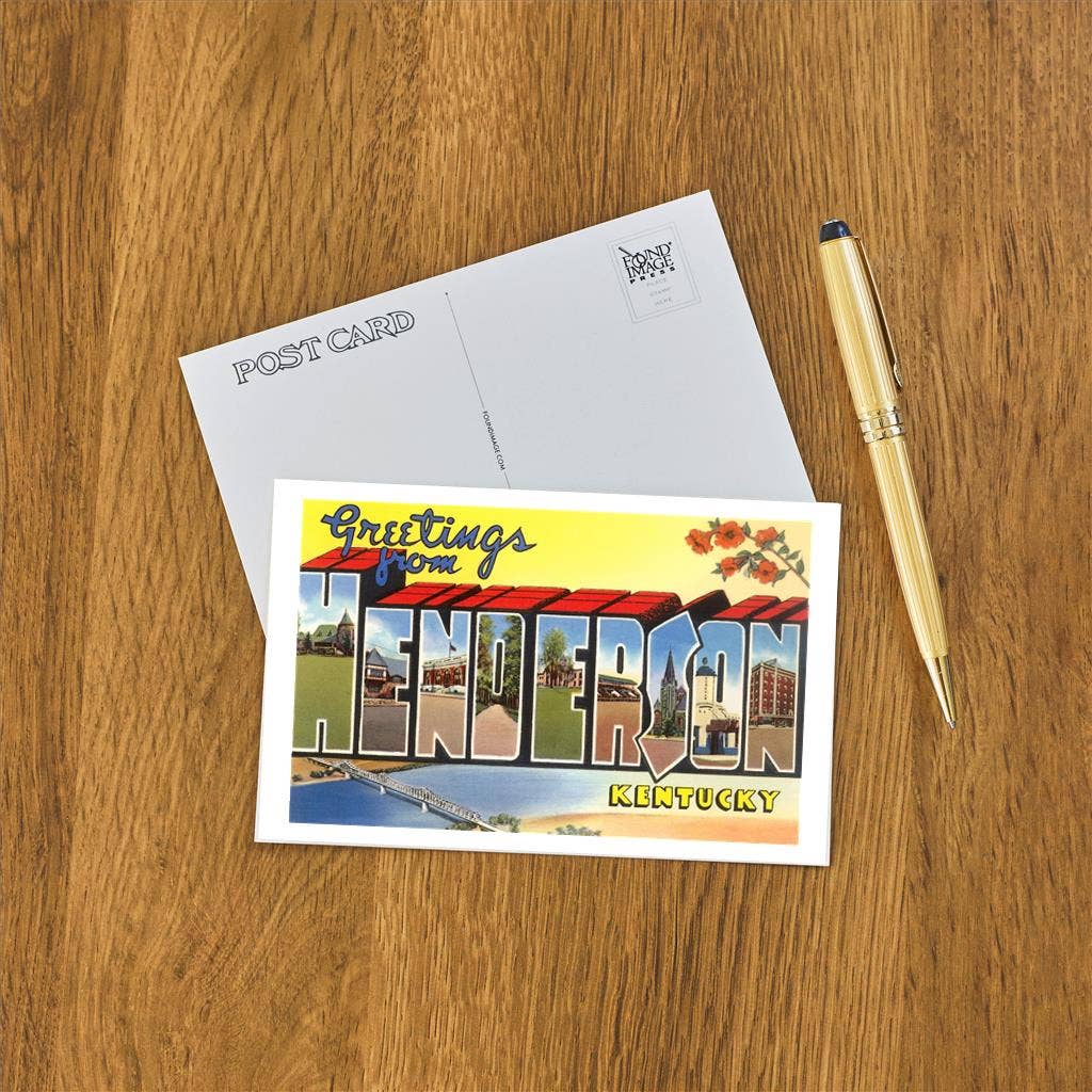 Found Image Press - Wholesale Postcard - Postcard KY-210 Greetings from Henderson, Kentucky1