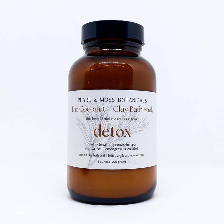 Kokos + Lera Badblötläggning: Detox (Tea Tree + Citrongräs) för wholesale av Pearl & Moss Botanicals Inc.