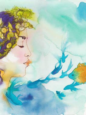 Lámina Posidonia y el Mar - Polínome para venta al por mayor de Araceli García Illustration