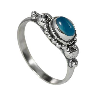 Saraswati Imports - Wholesale Single Stone/Solitaire Ring - Vera Cerulean Quartz Sterling Silver Ring