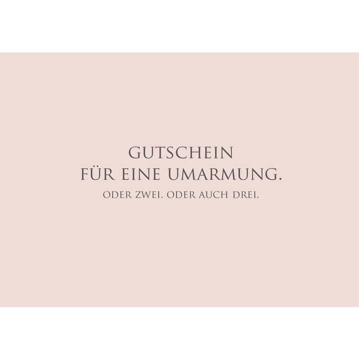 WUNDERWORT by Angela Gwinner – Großhandel Postkarten – Postkarte "Gutschein für eine Umarmung…"