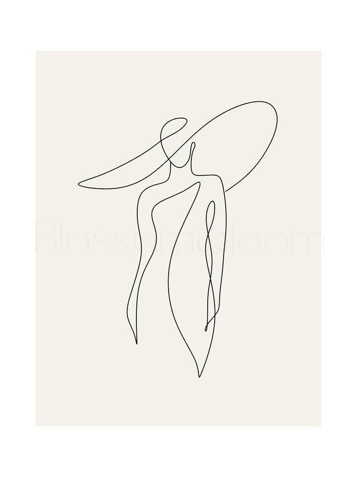 Art au trait abstrait pour la vente par Blossom & Bloom