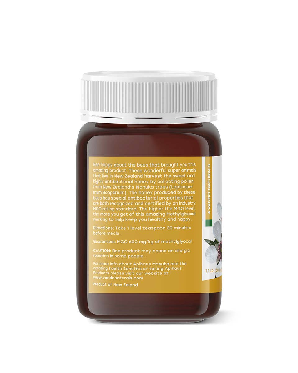 Vando Naturals - Vendita all'ingrosso Miele - Miele Manuka Mgo 400 Active 12+ 1,1 libbre1