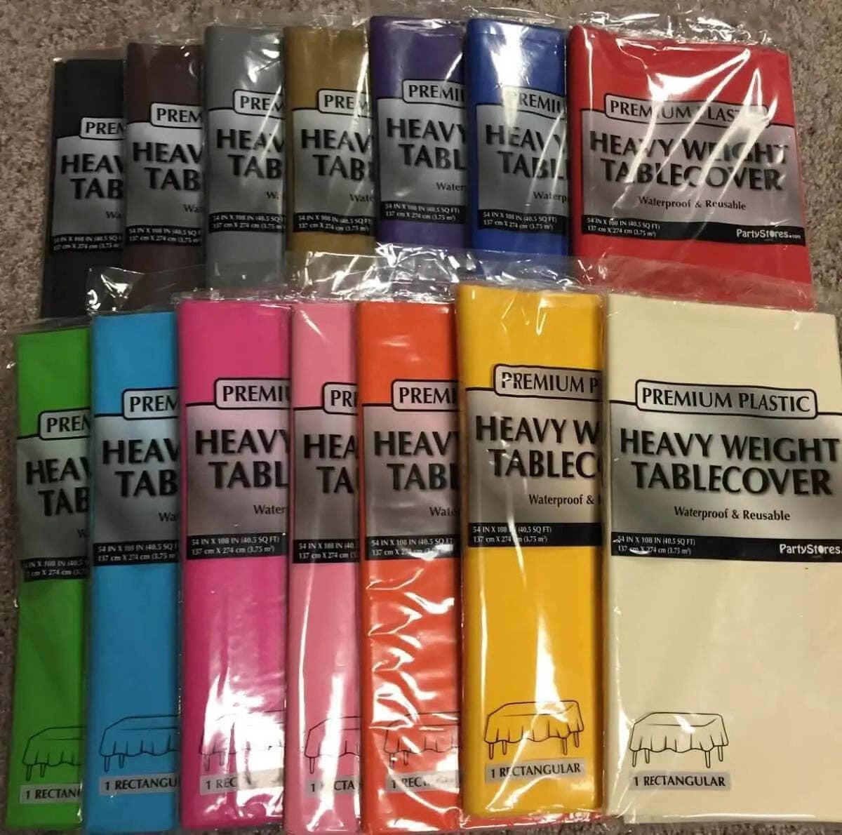 Party Expo, LLC - Wholesale Tablecloth - Plastic Table Cover - White (1ct)0