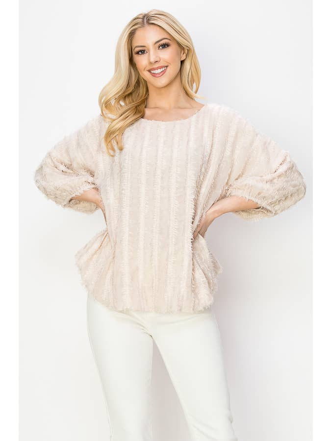 Joh Apparel - Wholesale Blouse - Women's - Winona Woven Feathered Top7