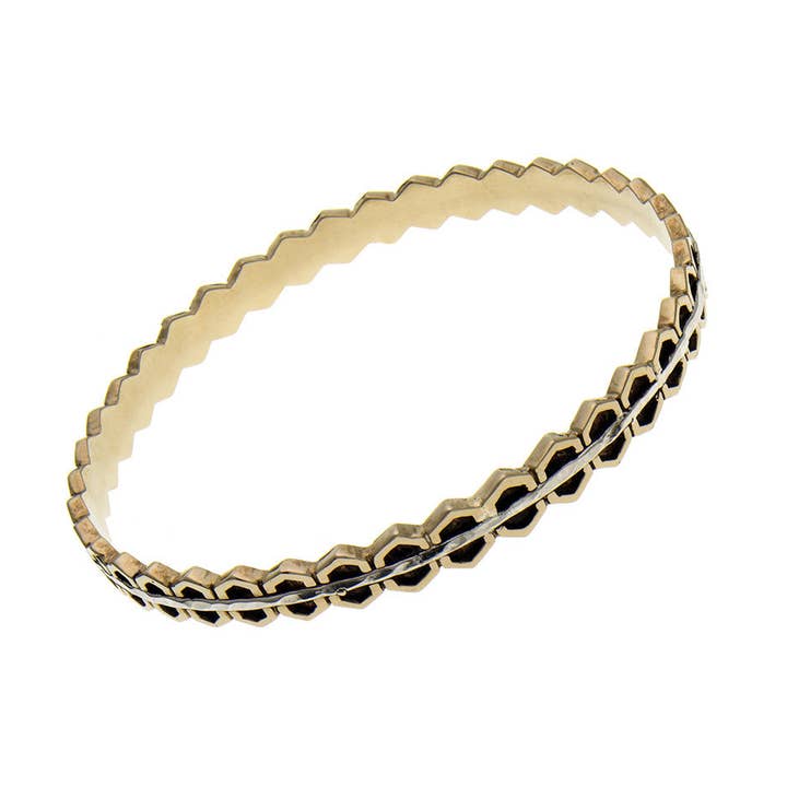 Brazalete de plata de ley Elements Fire Bronze para venta al por mayor de Cynthia Gale New York