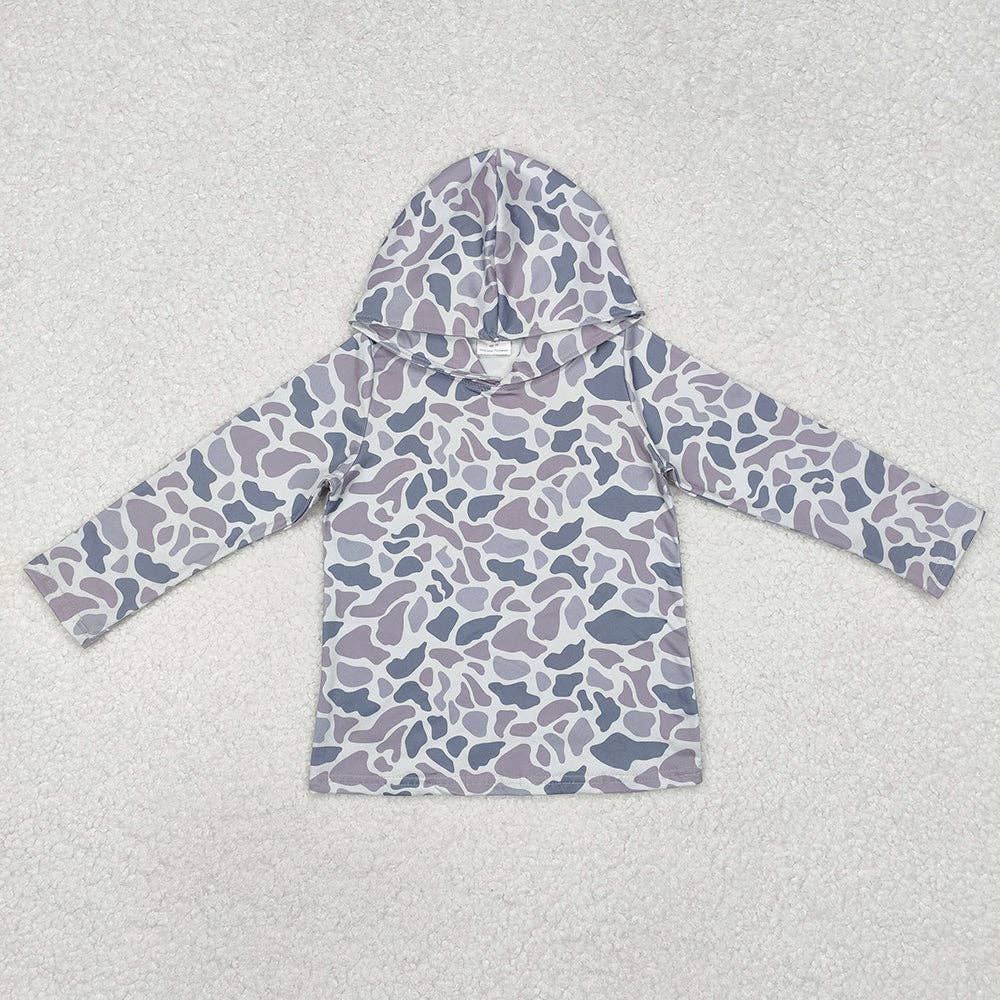 Aier Wholesale - Vente T-shirt – enfant - T-shirts à manches longues à capuche camouflage pour bébés garçons frères et sœurs2
