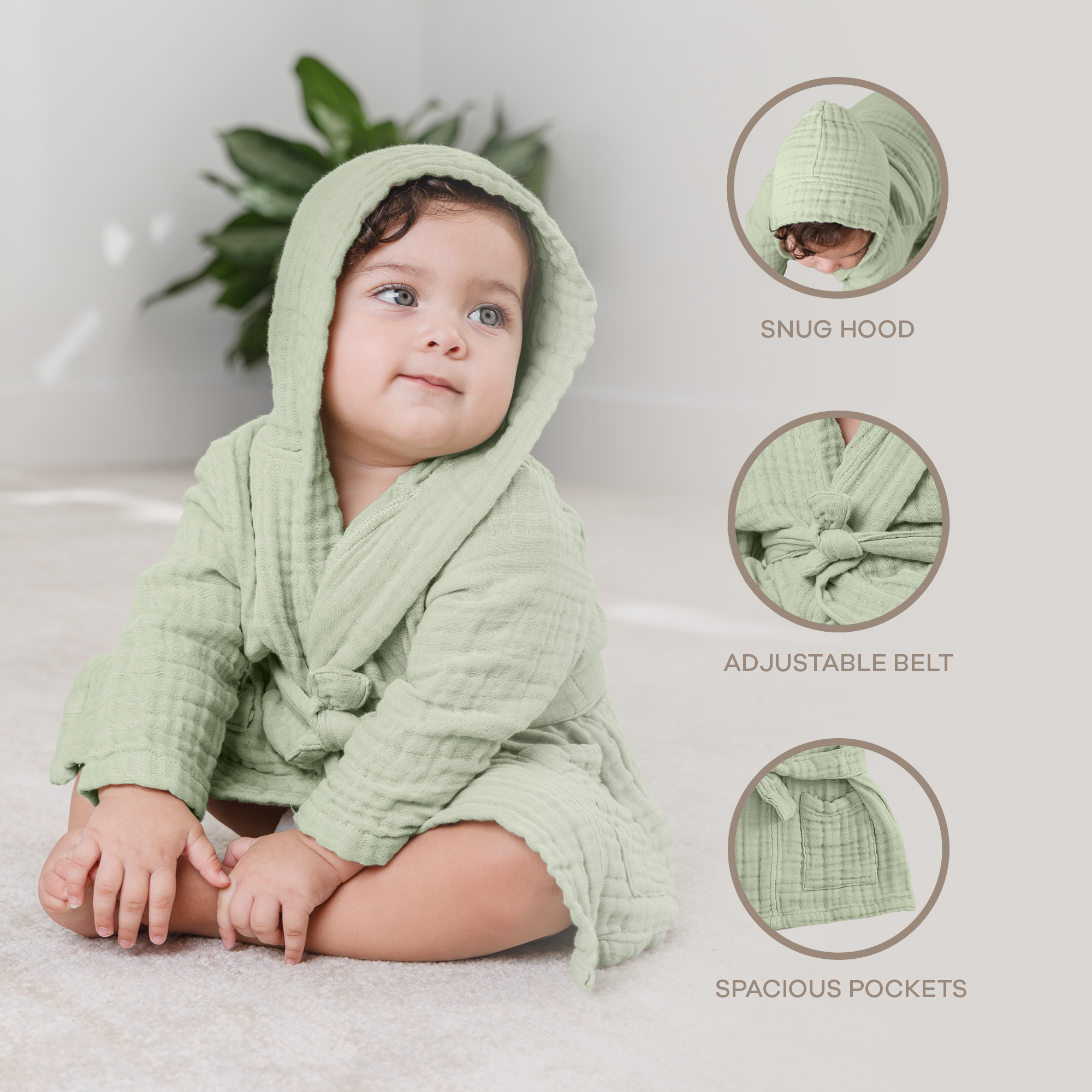 Comfy Cubs - Wholesale Robe - Kids - Muslin Bath Robe for Kids, Cotton Bathrobe by Comfy Cubs33