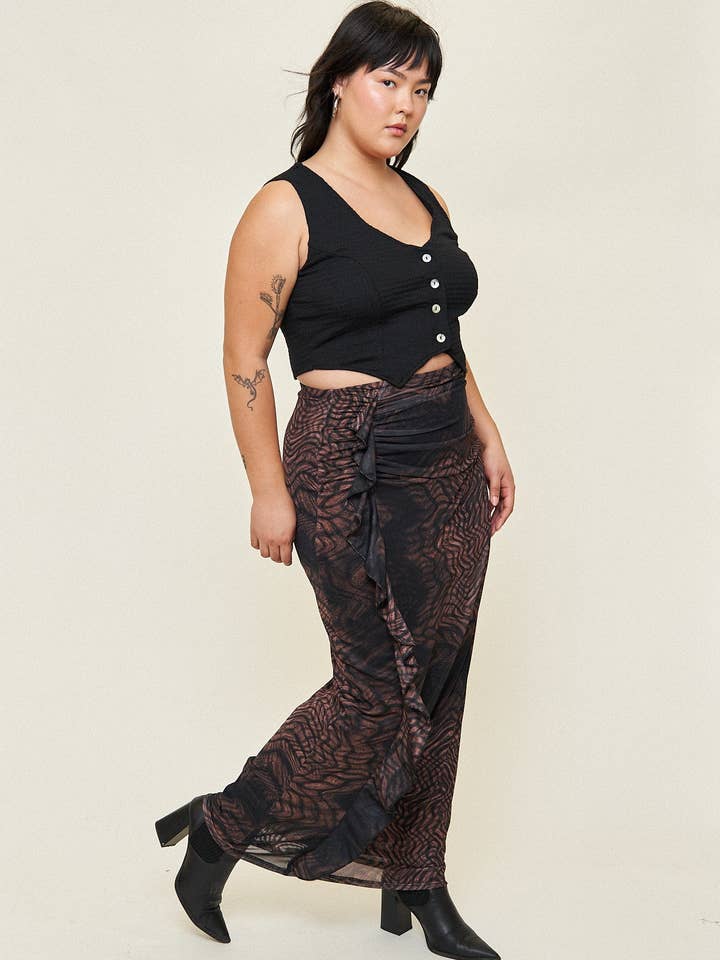 Jupe Maxi en Maille Géorgienne pour la vente par What Lo Wants