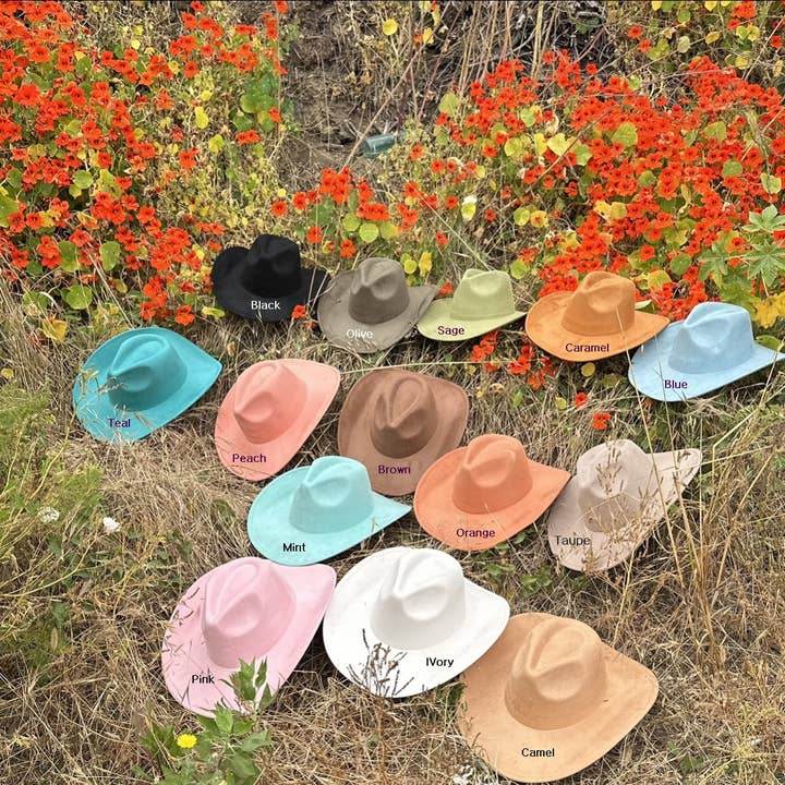 Queens INC β wholesale Cowboy Hat β Womenβs β Best seller !! Fashion Vegan suede Cowboy hat 21