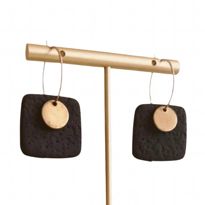 Sweet Tree - Wholesale Dangle Earrings - Black Versatile Hoops | Trendy, Gifts, Elegant0