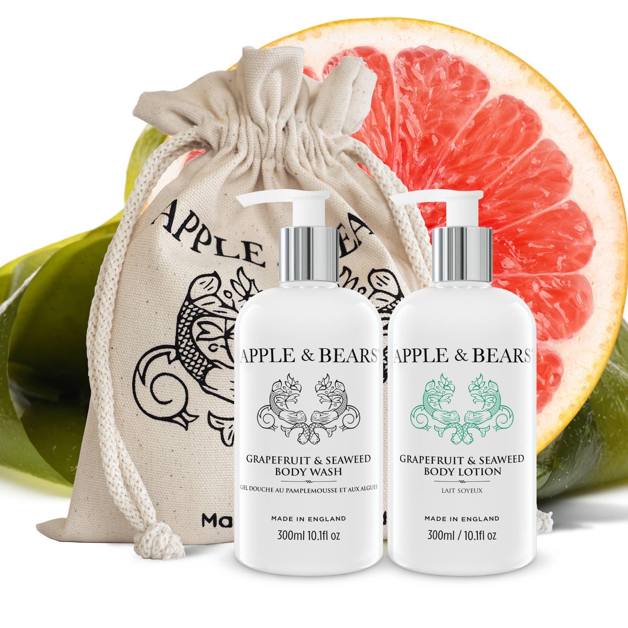 APPLE & BEARS – Großhandel Bade- & Körperpflege-Set – Luxus-Geschenkset mit Grapefruit und Meeresalgen4