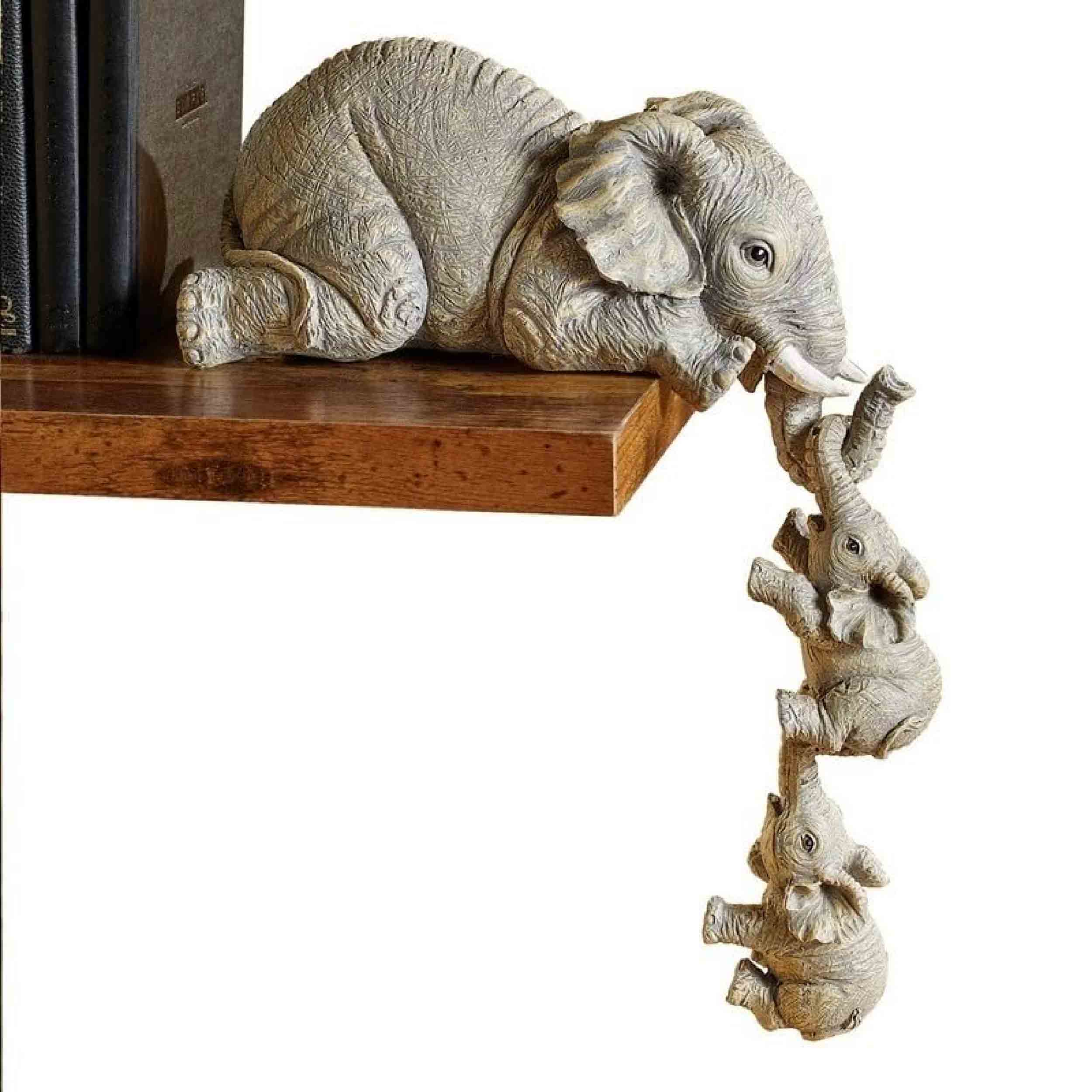 La Bella Monte - Wholesale Decorative Figurine - Elephant Holding Baby Sets For Gift HomeHoliday Décor2