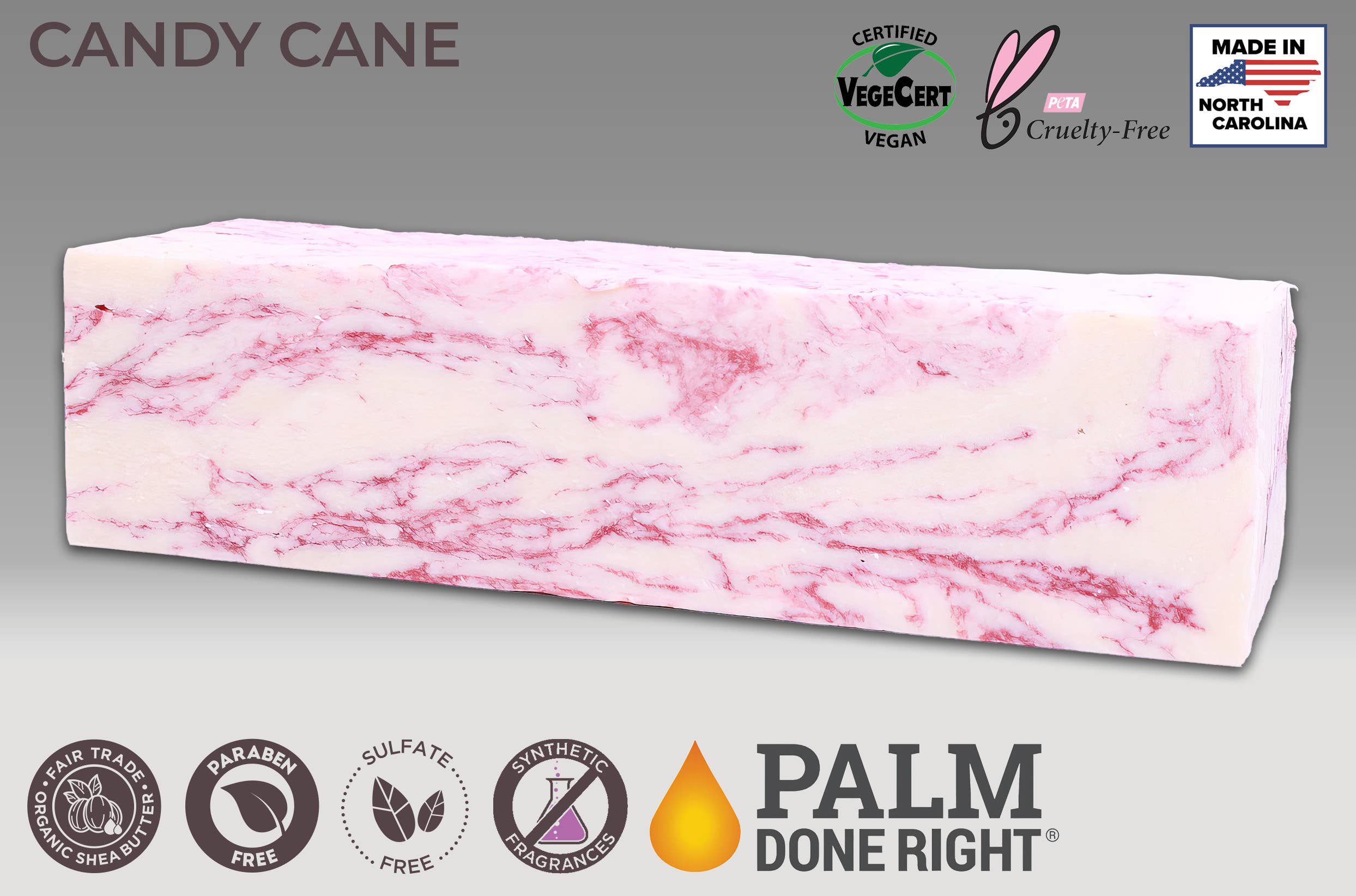 Adams Handmade Soap - Vente Pains de savon - Savon de canne à bonbons1