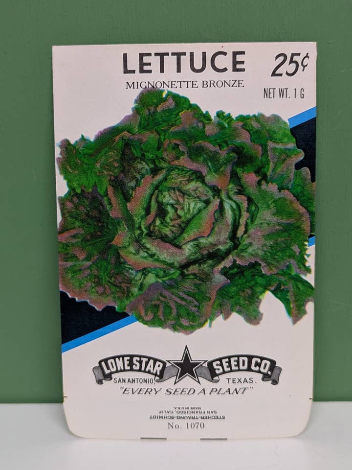 Bronze Salat leerer Samenbeutel für den Großhandel von vintagegoodies