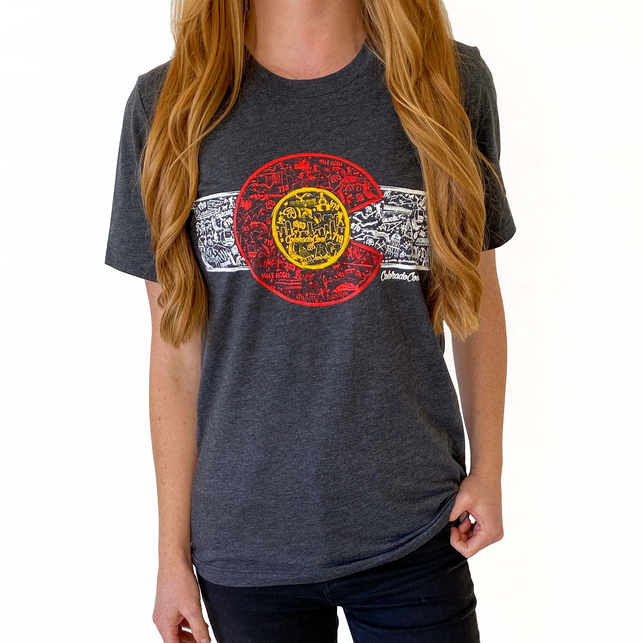 Landmark Flag T-Shirt - Dark Gray Heather for wholesale on Faire1