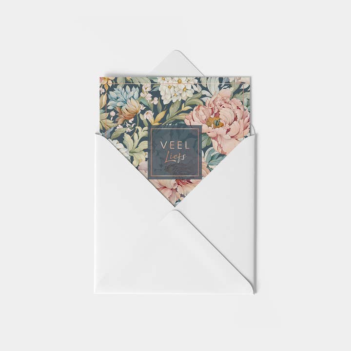 Mark My Words - Wholesale Everyday Greeting Card - VINTAGE FLOWERS GREETING CARD (15x15CM)