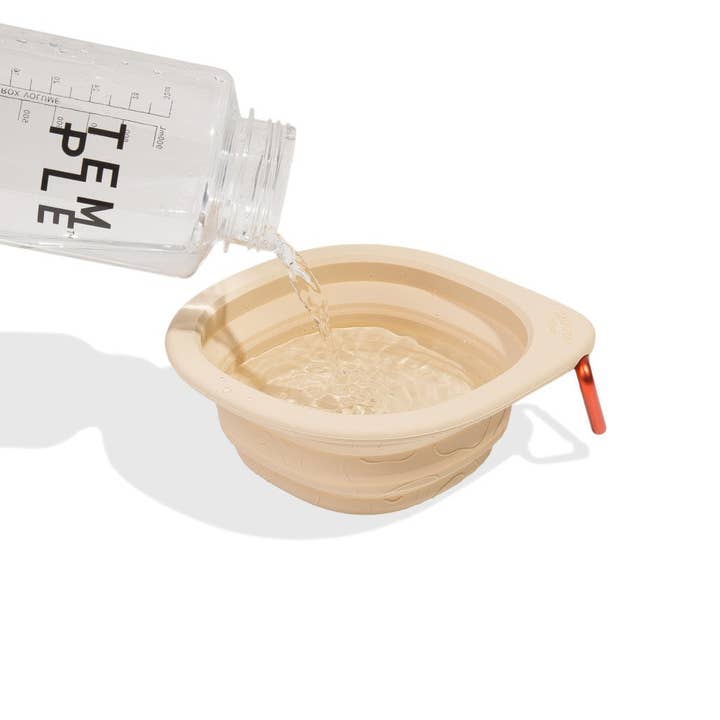 Hundog - Official zee.dog distributor - Wholesale Pet Bowl - Cat/Dog - Beige travel bowl - Go Bowl Biscotti3