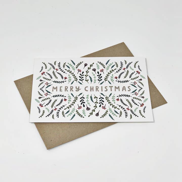 Lomond Paper Co - Wholesale Christmas Card - Christmas Pattern "Merry Christmas" Card3