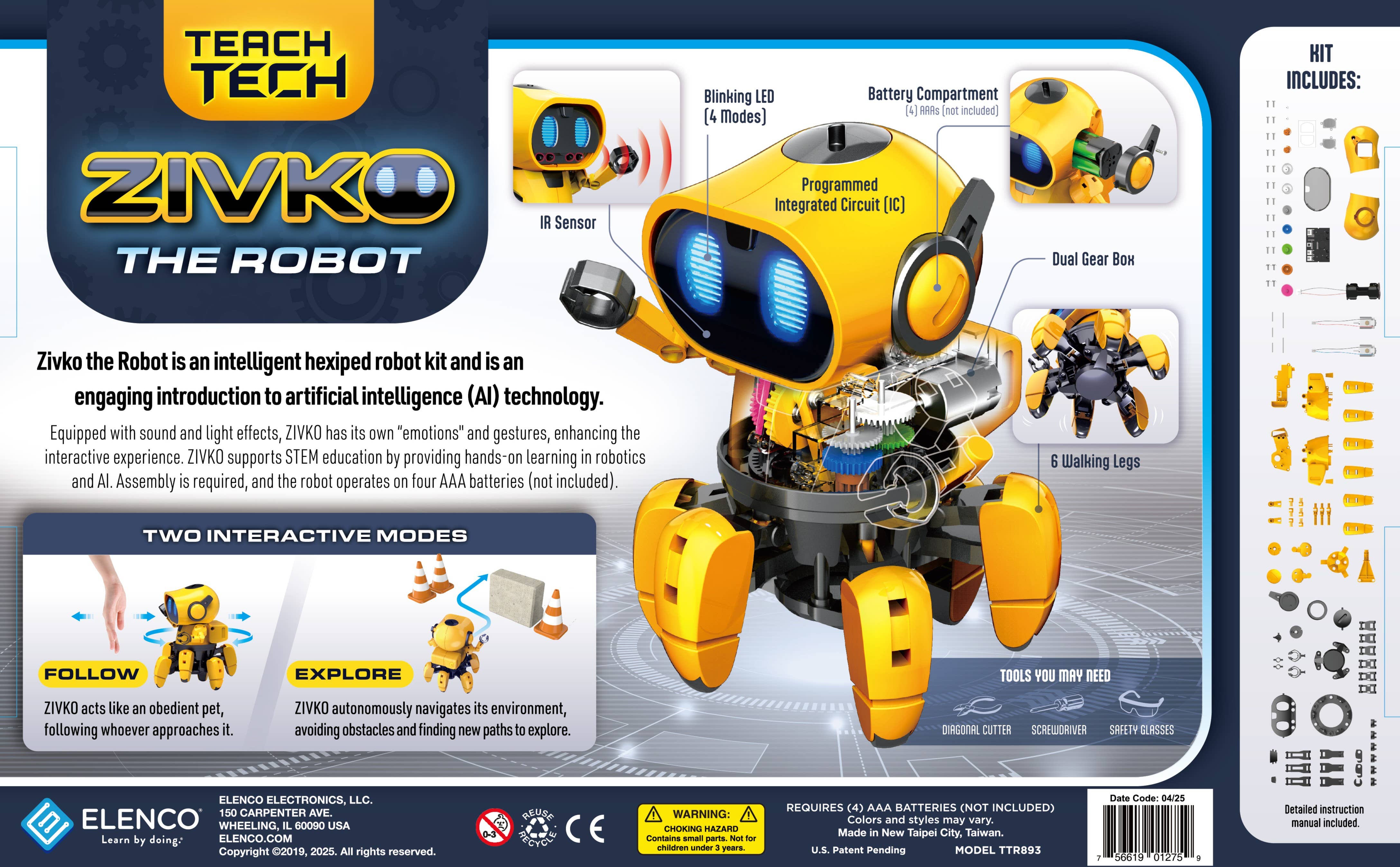 Snap Circuits by Elenco Electronics - Wholesale Electronic Toy - Kids & Baby - Teach Tech Zivko The Robot (Interactive Robot) Kit1