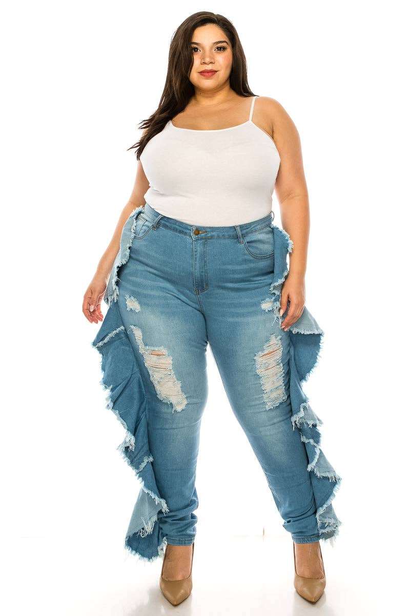 Factory Wholesale Plus Size Women Clothing Fashion Ripped Jeans Stretch Denim  Pants for Girls - China Women Fashion Clothing 2020 and Jeans price