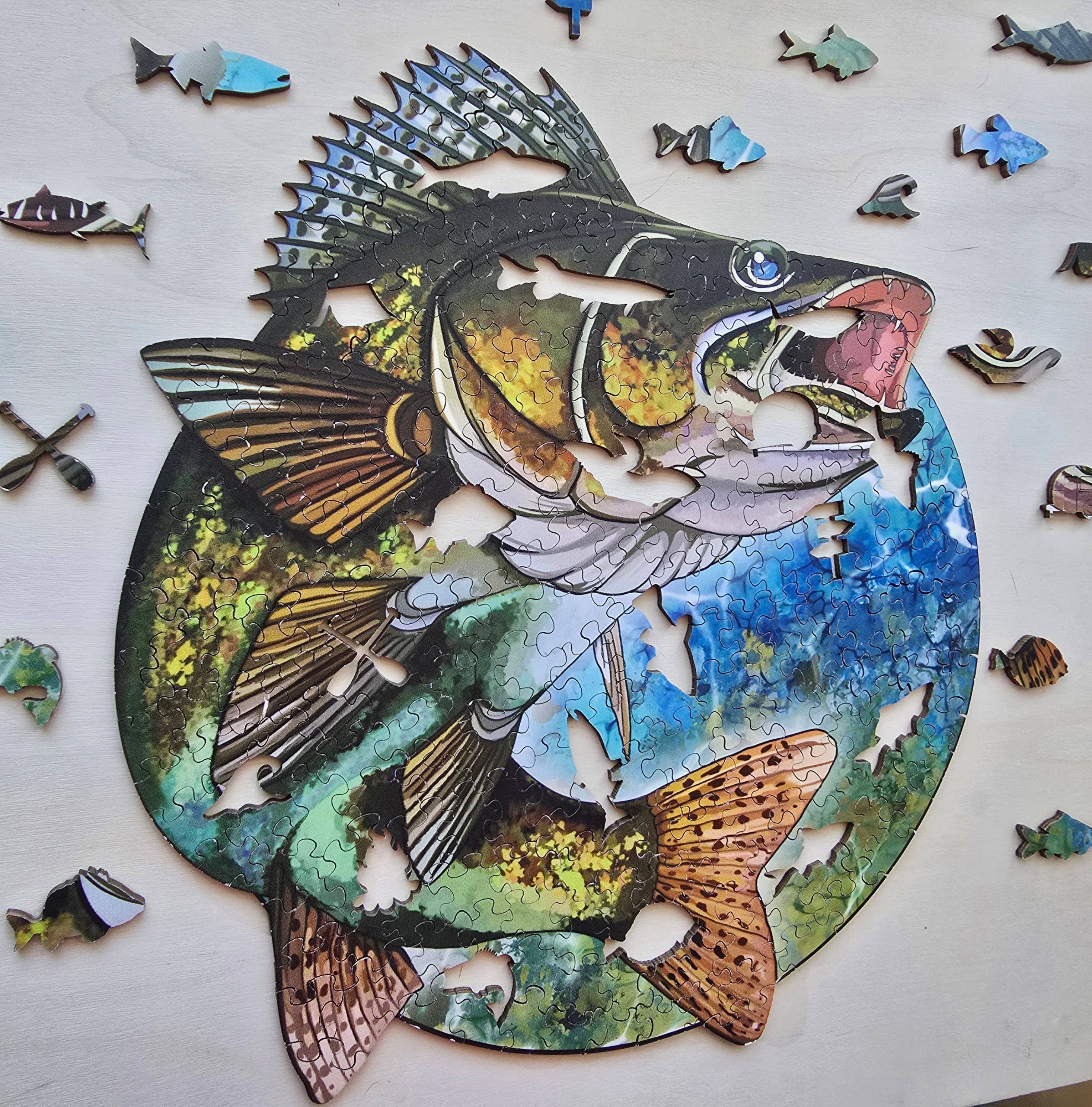 Art Factory LLC - Wholesale Puzzle - Adult - Walleye wooden puzzle3