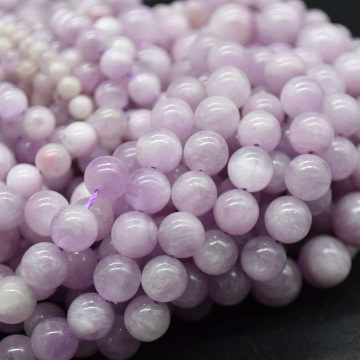 Grade A naturlige kunzit ædelstensperler, runde perler for engroshandel hos Oriental Direct Craft Supplies