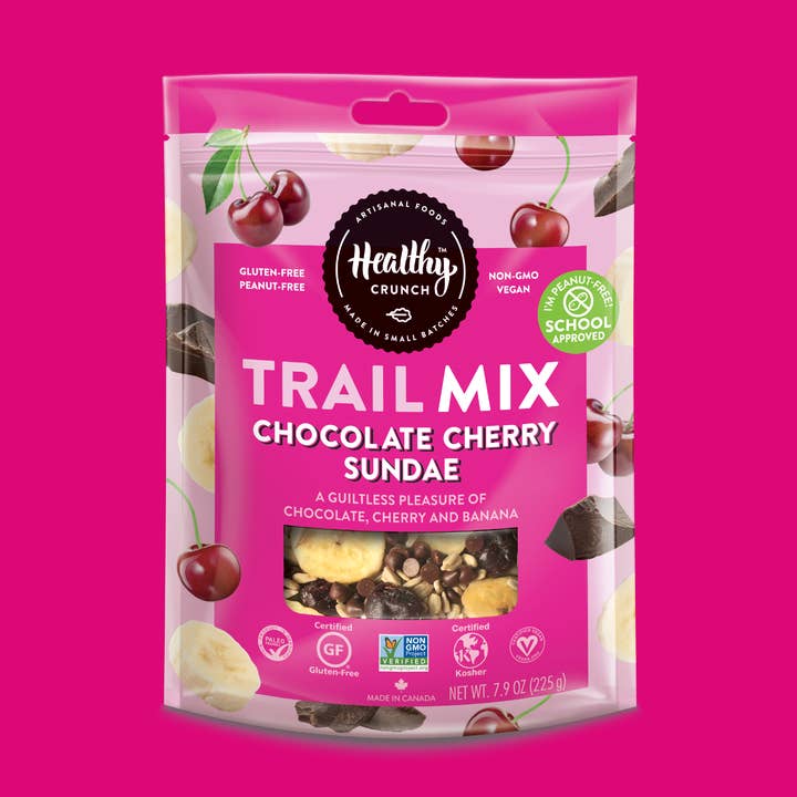 Sundae Trail Mix met chocolade en kersen voor wholesale door Healthy Crunch