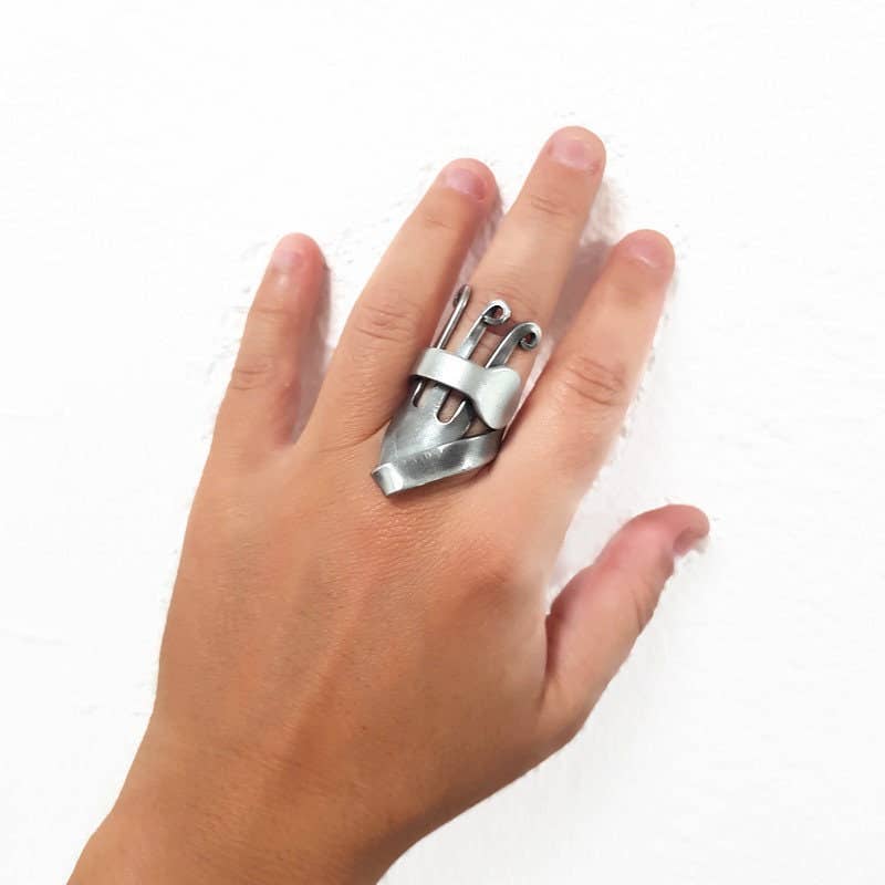 Gleamlety – wholesale Cocktail/statement ring – Jewelry Fork Ring with Cutlery4