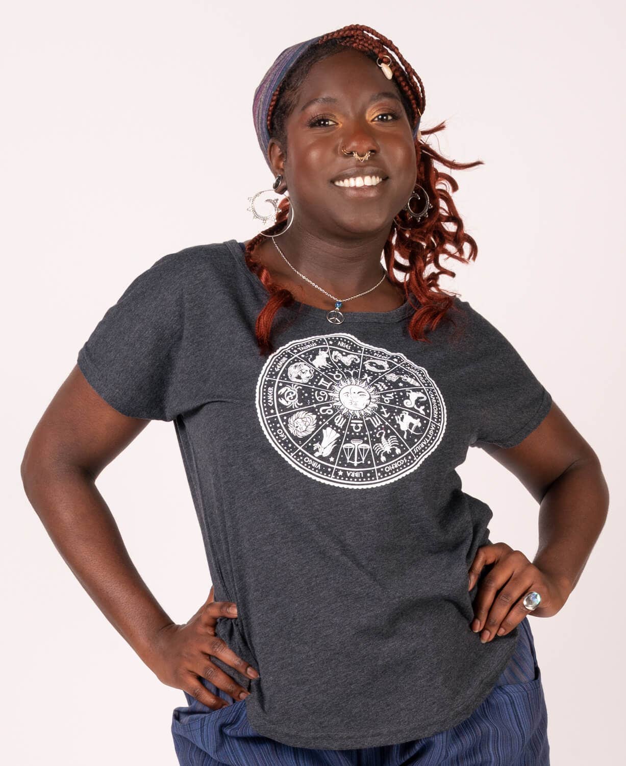 Soul Flower - Wholesale Screen Printed T-Shirt - Women's - Zodiac Slouch Top5