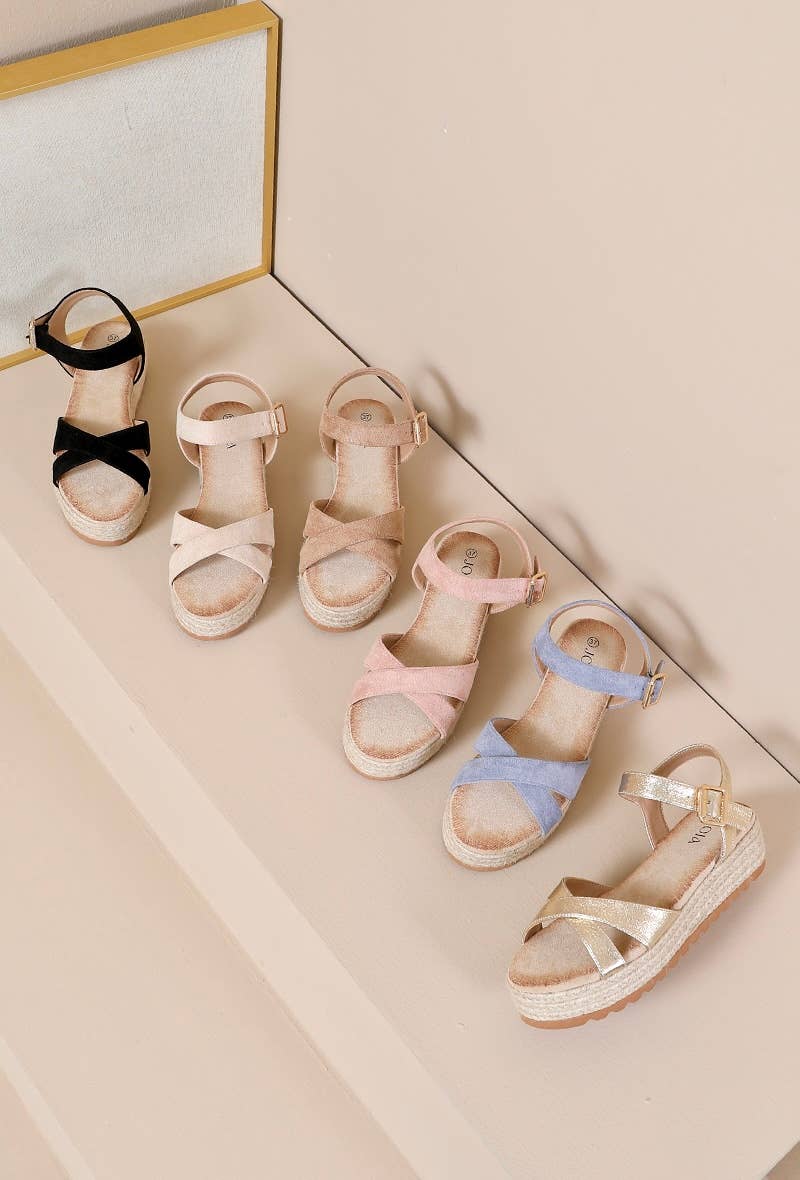 Joia Paris - Wholesale Wedges - Women's - Wedge espadrilles with strap JN-888