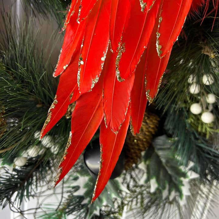 Zucker Feather Products - Wholesale Ornament - Red Feather Angel Wing Ornament4