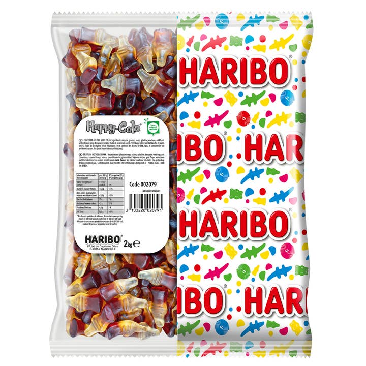 123bonbon - Wholesale Gummy - HARIBO Happy Cola - Bag 4.4 lb