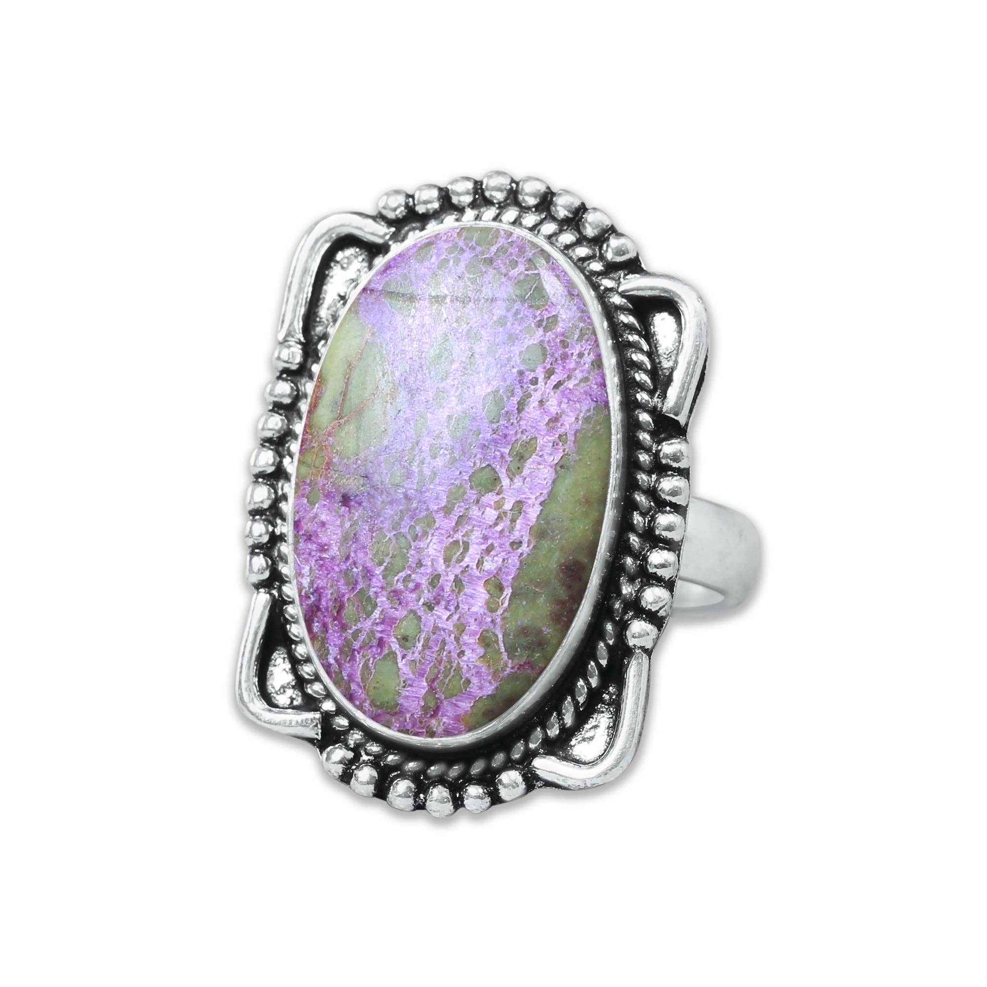 Handmade Jewels - Wholesale Cocktail/Statement Ring - Stitchite Rings – Handmade, Silver-Plated, Assorted Boho Designs (US Sizes 6–10)7