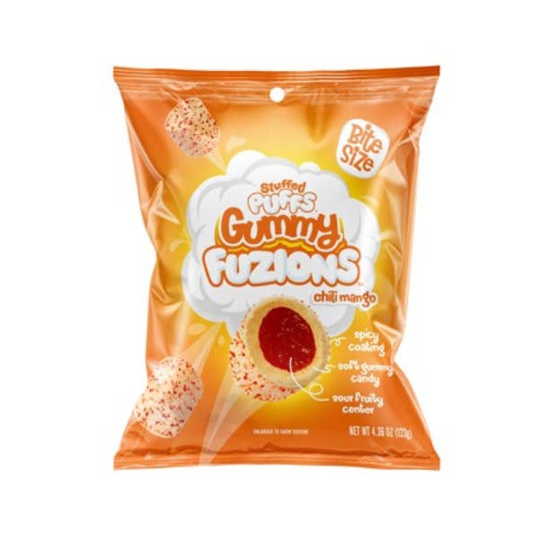 Grandpa Joe's Candy Shop - Wholesale Gummy - Stuffed Puffs Gummy Fuzions Chili Mango 4.36oz, 8ct