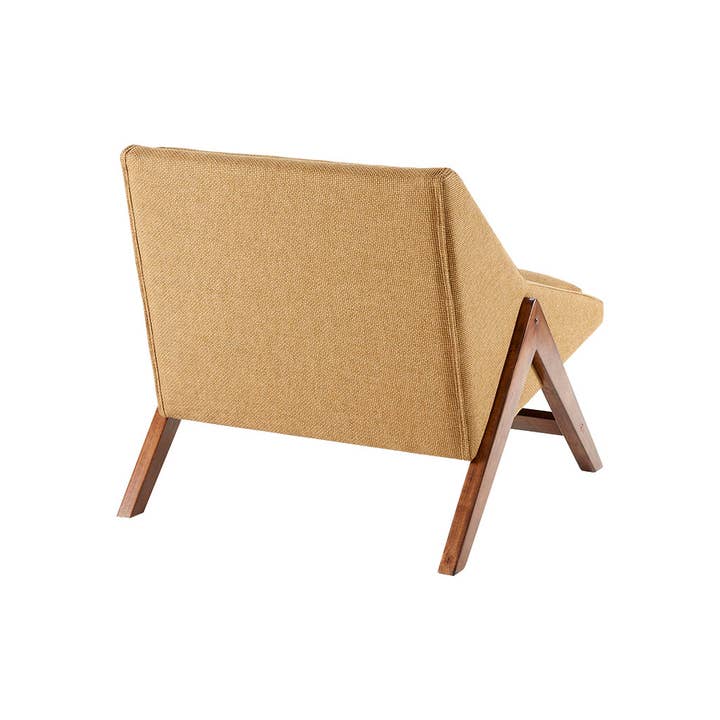 Olliix - Wholesale Chair - Recessed Arms Modern Mid-Century Accent Chair, Mustard *