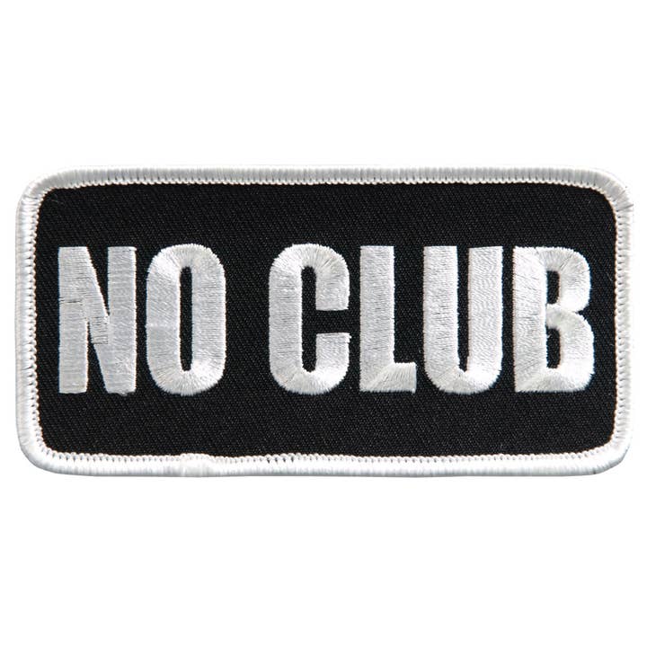 Hot Leathers 4" No Club Patch for wholesale by Hot Leathers