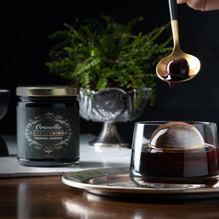 Orasella Cocktail Cherries - Wholesale Cocktail Mix/Syrup - Cherries for Old Fashioned cocktails | Orasella | Dye-Free3