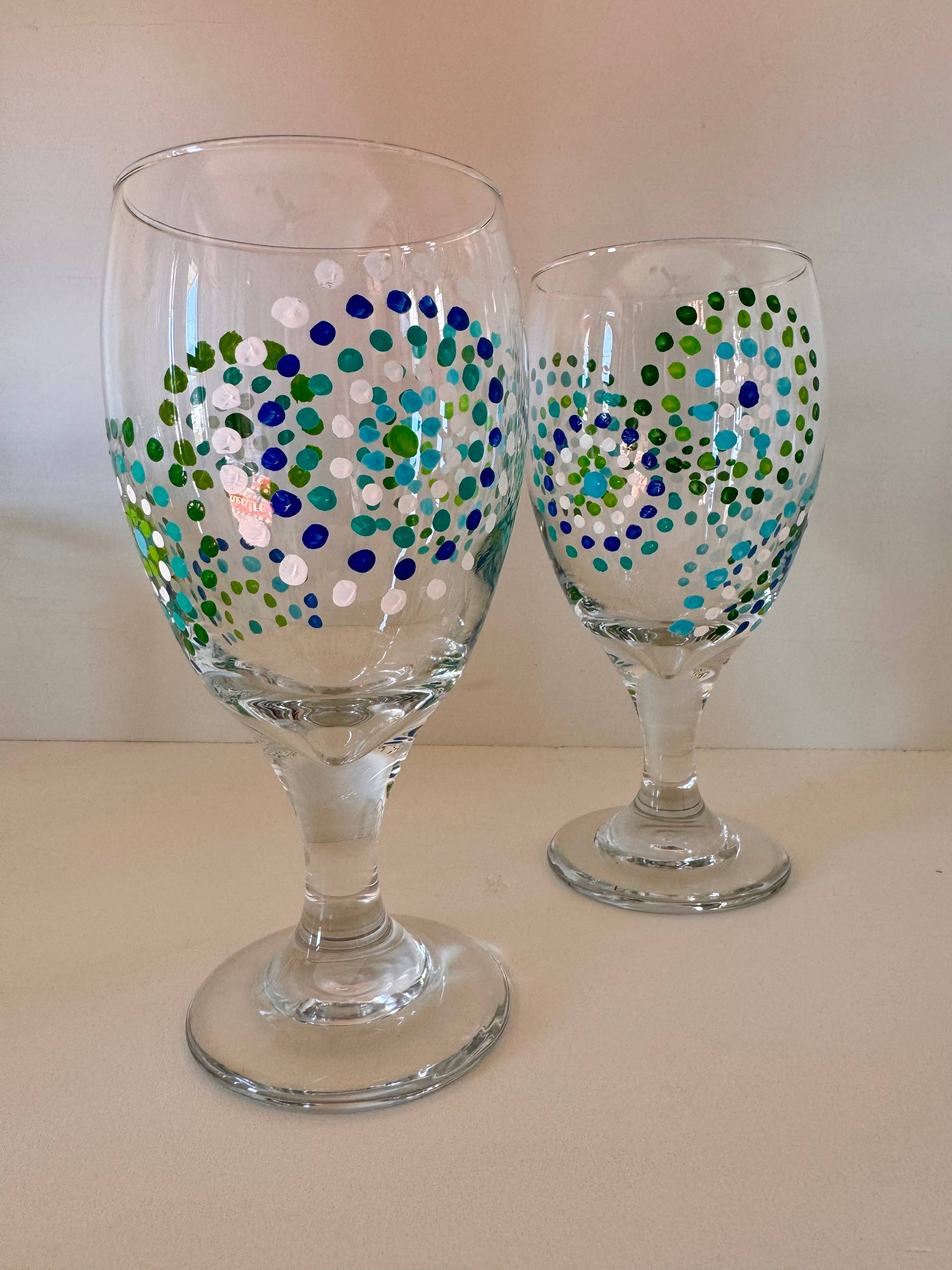 Hand Painted Glass, Co - Wholesale Jug - Circle Dot Drinkware1